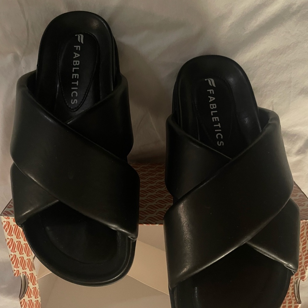 **Sold*** Fabletics Women's Black Slide Sandals